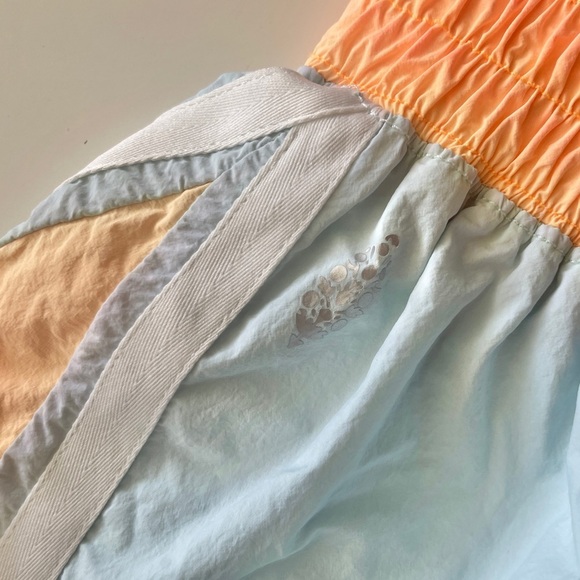 Free People FP Movement Finisher Moonlight Neon Shorts in Blue & Orange sz Med - Picture 7 of 16